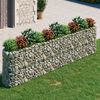 vidaXL Gabion Raised Bed Galvanised Iron 400x50x100 cm