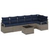 vidaXL Sofa Set 7 pcs Grey Poly Rattan