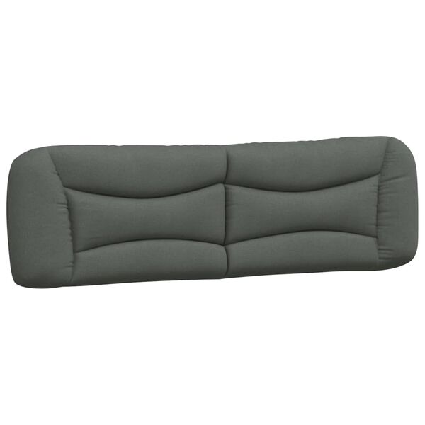 vidaXL Headboard Cushion "Hvar" Dark Grey 183 cm King Fabric