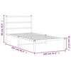 vidaXL Metal Bed Frame without Mattress with Headboard Black 100x200cm