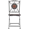 vidaXL 3 Piece Mosaic Bistro Set Ceramic Tile Orange/Grey