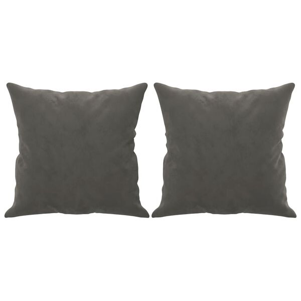 vidaXL 2-Seater Sofa with Pillows&Cushions Dark Grey 120 cm Velvet