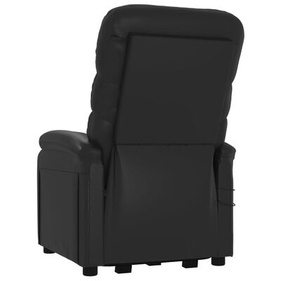 vidaXL Stand up Massage Chair Black Faux Leather