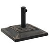 vidaXL Parasol Base Square Polyresin 12 kg Bronze