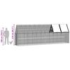 vidaXL Chicken Cage 2 pcs Silver 600 x 100 x 210 cm Galvanised Steel