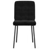 vidaXL Dining Chairs 4 pcs Black Velvet