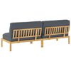 vidaXL Sofa Set Plain Anthracite 240 x 92 x 69 cm Solid Acacia Wood