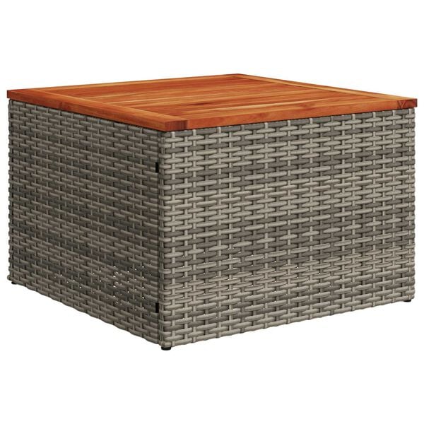 vidaXL Garden Sofa Set 9 pcs Grey Poly rattan