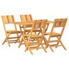 vidaXL 5 Piece Garden Dining Set Solid Wood Teak
