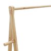 vidaXL Clothes Rack with Shelves and Wheels 132x45.5x155.5 cm Bamboo