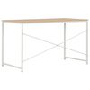 vidaXL Computer Desk White and Oak 120x60x70 cm