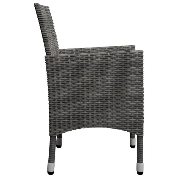 vidaXL 5 Piece Garden Dining Set Grey
