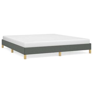 vidaXL Bed Frame without Mattress Dark Grey California King Fabric