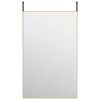 vidaXL Door Mirror Gold 50x80 cm Glass and Aluminium