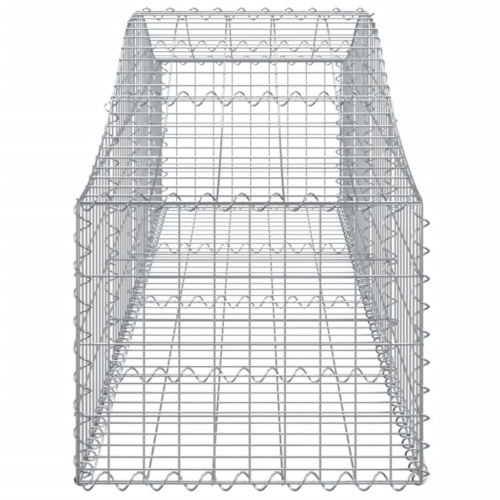 vidaXL Arched Gabion Baskets 5 pcs 200x50x40/60 cm Galvanised Iron