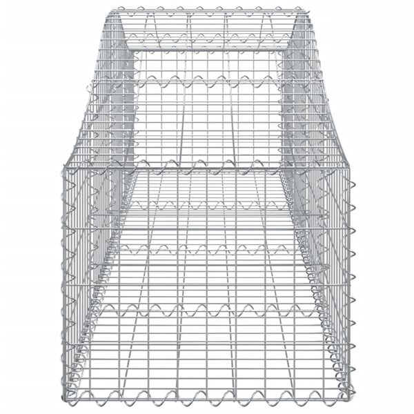 vidaXL Arched Gabion Baskets 5 pcs 200x50x40/60 cm Galvanised Iron