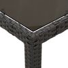 vidaXL 5 Piece Garden Dining Set with Cushions Black Poly Rattan