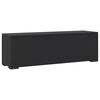vidaXL Ottoman Bench with Cushion Black 110x30x40 cm Poly Rattan
