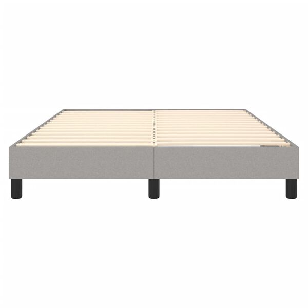 vidaXL Bed Frame without Mattress Light Grey Full Fabric (US Only)