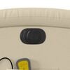vidaXL Electric Massage Recliner Chair Cream Fabric