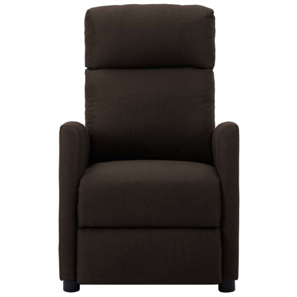 vidaXL Electric Massage Chair Dark Brown Fabric