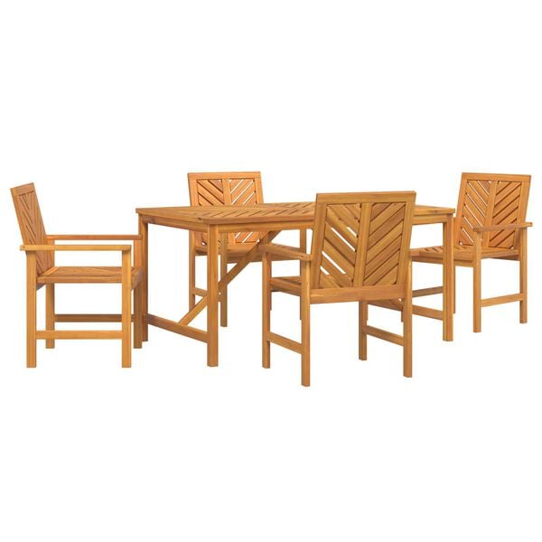 vidaXL 4 Piece Garden Dining Set Solid Wood Acacia