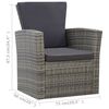 vidaXL 4 Piece Garden Lounge Set with Cushions Poly Rattan Grey
