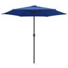 vidaXL Garden Parasol with Aluminium Pole 270x246 cm Azure Blue