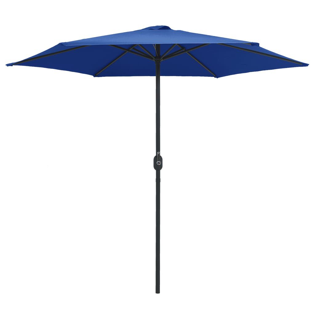 vidaXL Garden Parasol with Aluminium Pole 270x246 cm Azure Blue
