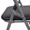 vidaXL Folding Dining Chairs 6 pcs Black Faux Leather and Steel
