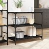 vidaXL Kitchen Trolley Black 102x50x95 cm Engineered Wood