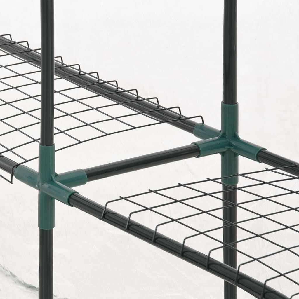 vidaXL Greenhouse with 8 Shelves 143x143x195 cm