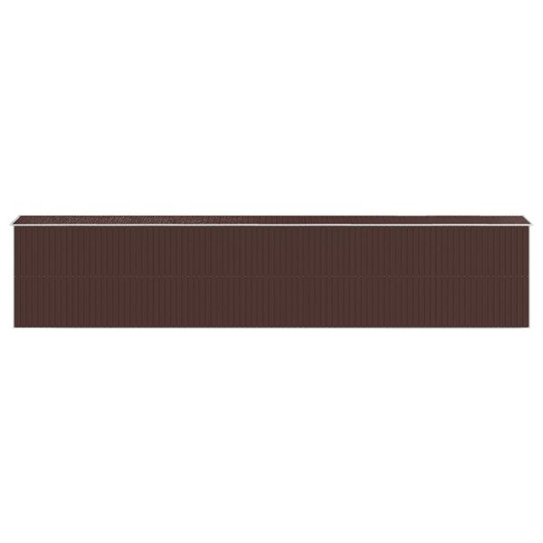 vidaXL Garden Shed Dark Brown 192x1021x223 cm Galvanised Steel