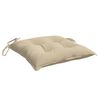 vidaXL Chair Cushions 4 pcs Beige 40x40x7 cm Oxford Fabric
