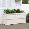 vidaXL Garden Planter White 150x50x70 cm Solid Wood Pine