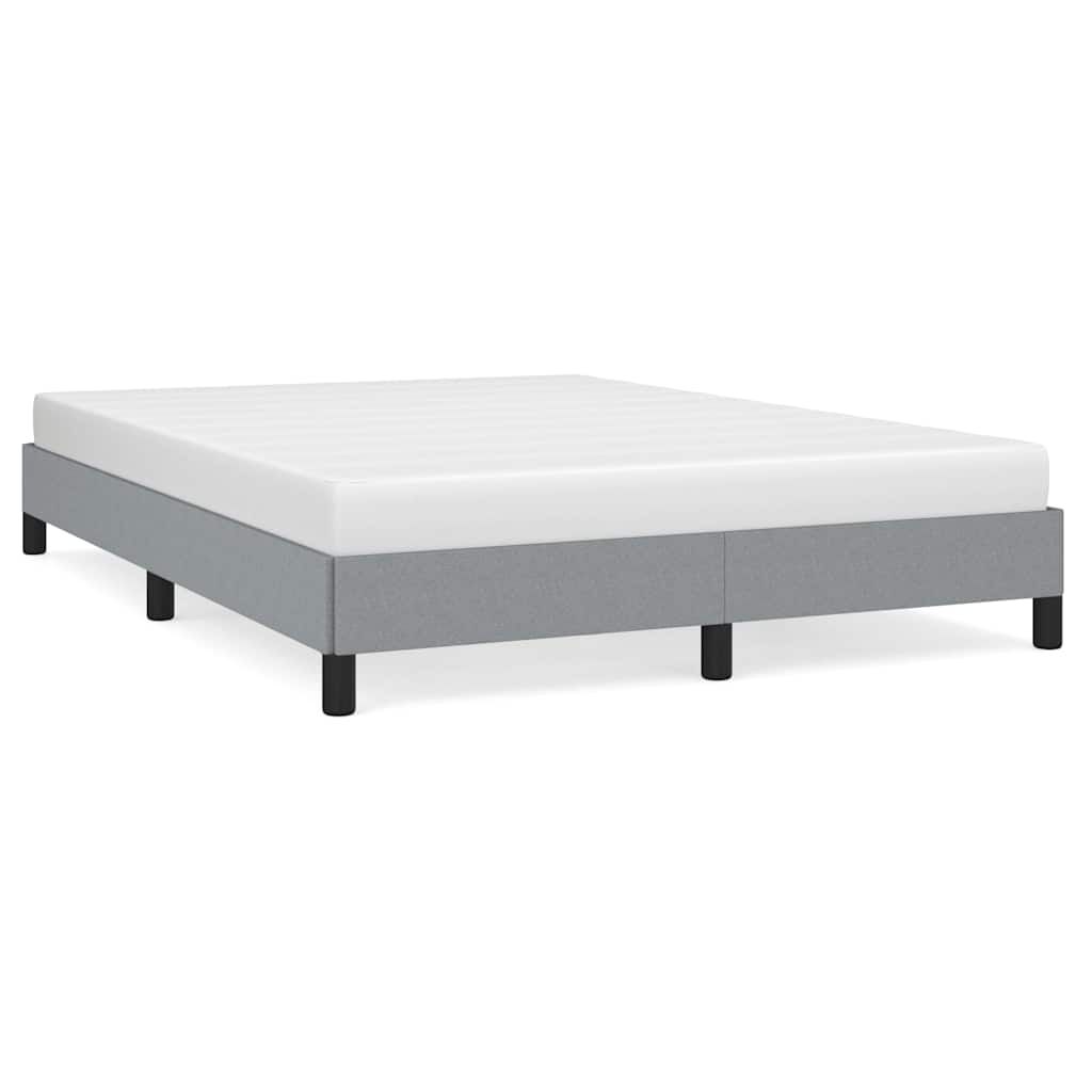 vidaXL Bed Frame without Mattress Light Grey 152x203 cm Queen Fabric