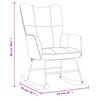 vidaXL Rocking Chair Cream White Velvet