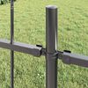 vidaXL Garden Fence 4 pcs Grey 6.8 x 1 m Powder-coated Steel