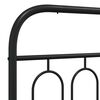 vidaXL Metal Bed Frame without Mattress with Footboard Black 150x200cm