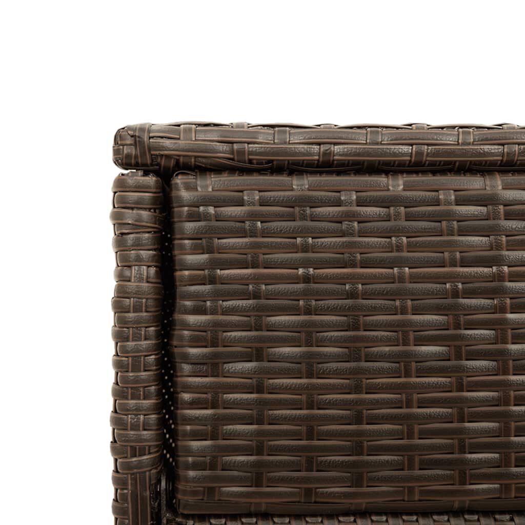vidaXL Garden Storage Cabinet Brown 105x55x113 cm Poly Rattan