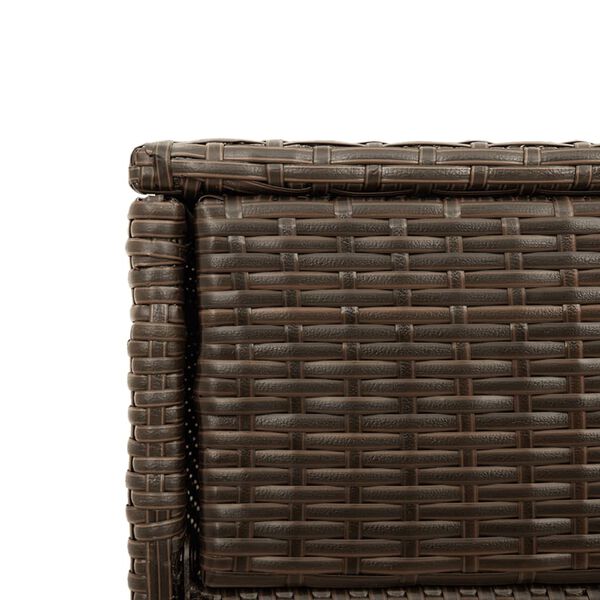 vidaXL Garden Storage Cabinet Brown 105x55x113 cm Poly Rattan