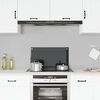 vidaXL Kitchen Backsplash Black 70 x 40 cm Tempered Glass