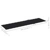 vidaXL Sun Lounger with Black Cushion Solid Teak Wood