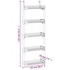 vidaXL Door Organiser with 5 Shelves 52x20x135 cm Aluminium