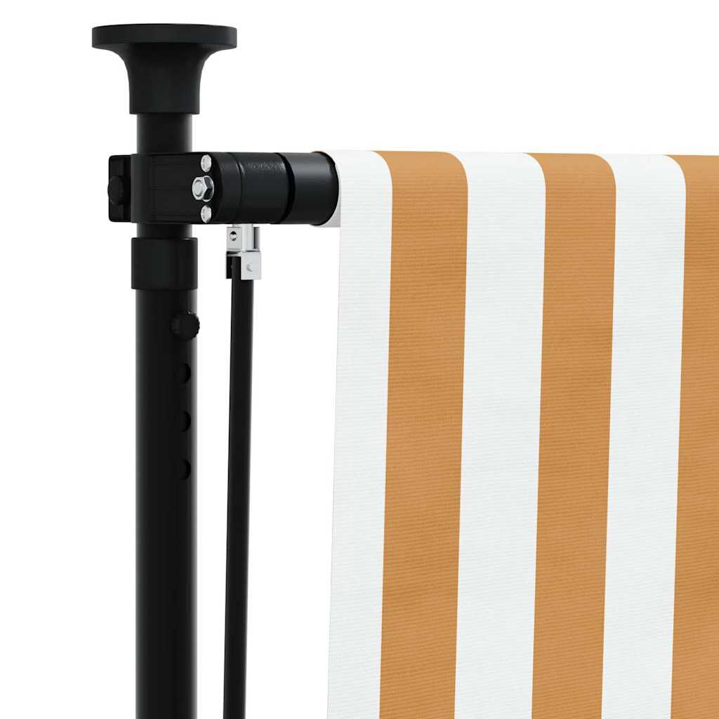 vidaXL Outdoor Roller Blind Orange and White 150x270 cm Fabric&Steel