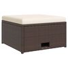 vidaXL 4 Piece Garden Lounge Set with Cushions Poly Rattan Brown