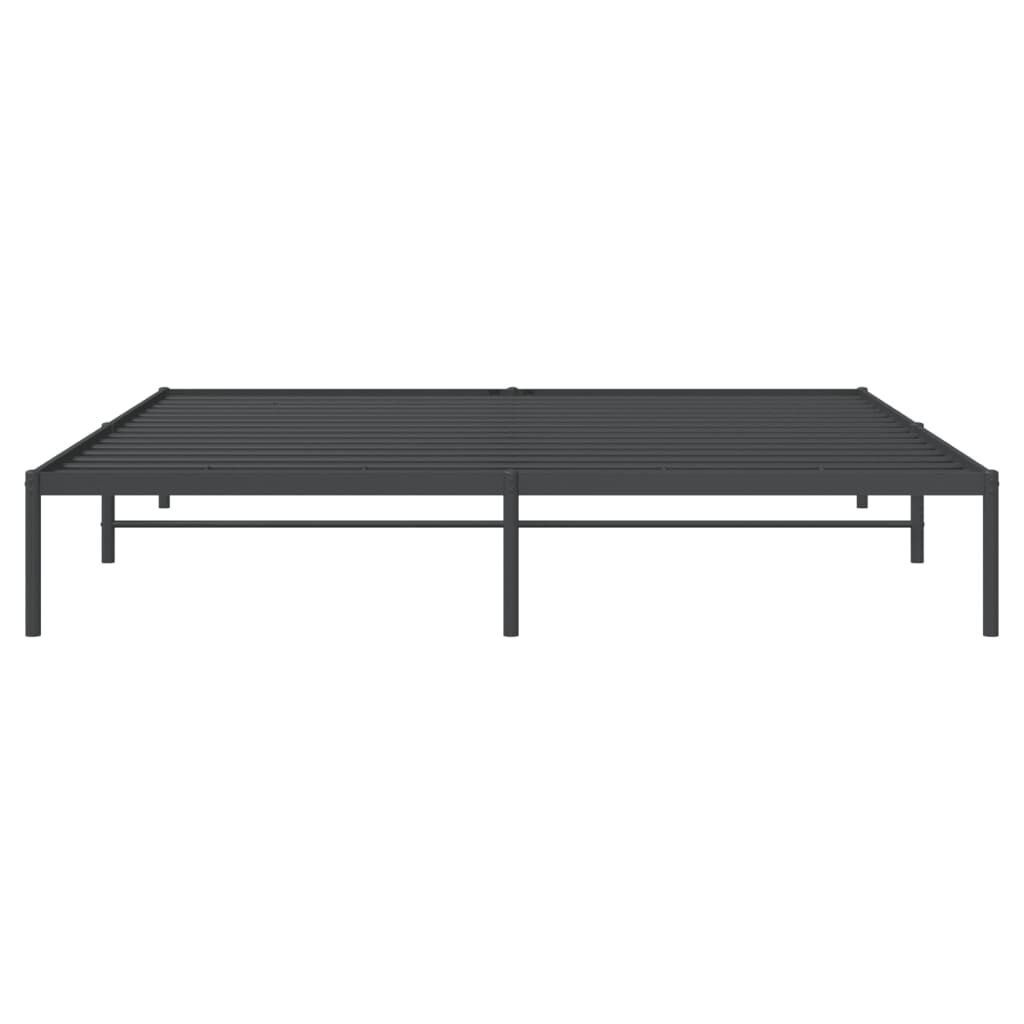 vidaXL Metal Bed Frame without Mattress Black 193x203cm