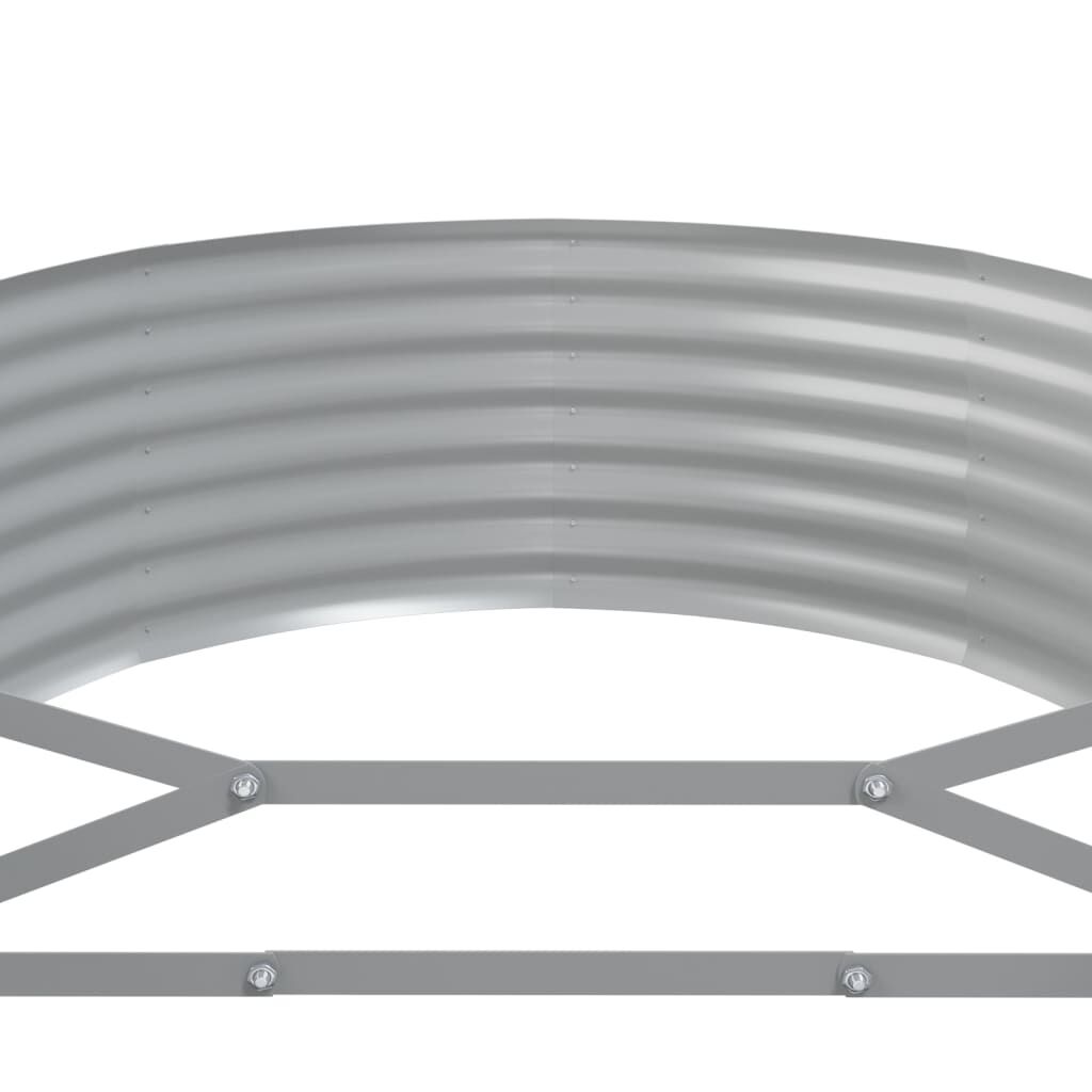 vidaXL Garden Raised Bed Powder-coated Steel 507x100x36 cm Anthracite