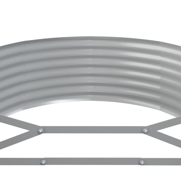 vidaXL Garden Raised Bed Powder-coated Steel 507x100x36 cm Anthracite