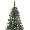 vidaXL Artificial Pre-lit Christmas Tree with Ball Set 210 cm